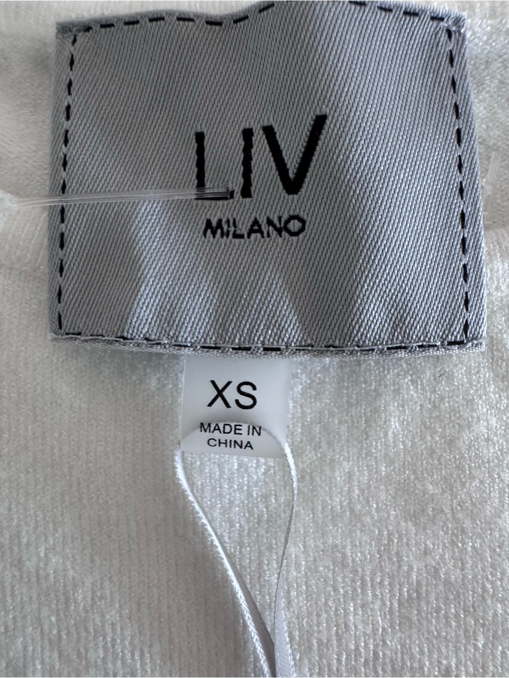 NWT LIV Milano Eggshell Lemon Beaded Knit Top XS Coastal Italian Summer Tee - Picture 4 of 6